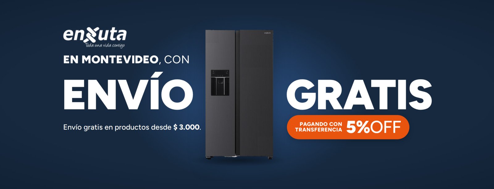 Línea Enxuta en Montevideo, con envío gratis en productos desde $ 3.000 y 5% de descuento pagando con transferencia