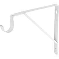 Escuadra Acero Estante 30cm con Gancho Blanca FIERO