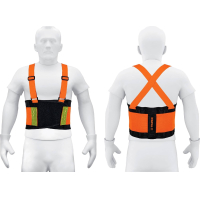 Faja Lumbar 4 Varillas Con Tiradores Naranja Talle S Truper FAJA-SN
