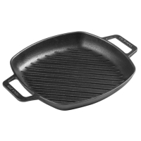 Sartén Grill Cuadrado Hierro Curado 2 Asas Victoria 33699