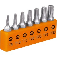 Juego 7 Puntas Destornillador Torx Seguridad Truper
