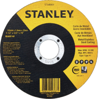 Disco de Corte para Metal 115mm x 1mm Stanley STA8061