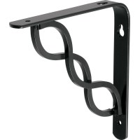 Escuadra Para Estante 6'' x 6'' Negro ''Trenza'' FIERO MED-6NT