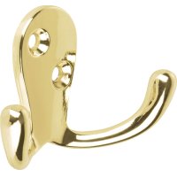 Gancho Percha Doble Horizontal Dorado Hermex PEPU-21