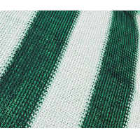 Malla Sombra 80 Rayada Verde Y Blanco Ancho 4mt