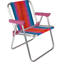 Silla Playera Para Niños Infantil Aluminio Mor Rosa