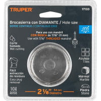 Sierra Copa Diamantada 2 1/8'' Truper COAZ-2-1/8