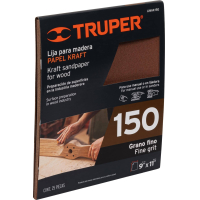 Lija Para Madera Grano 150 Fino Papel Kraft Truper