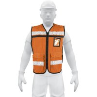 Chaleco Brigadista Naranja Reflectivo Truper CHS-900N