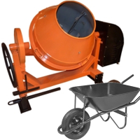 Hormigonera Volcar 350lts 1 Bolsa Profesional + Carretilla