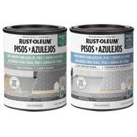 Kit Pintura + Protector Pisos y Azulejos Gris Piedra Rust Oleum