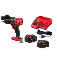 Taladro Percutor 18 V M18 FUEL Milwaukee 2904-259 con 2 Baterías y Cargador