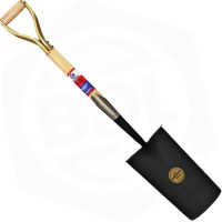 Pala Recta Cabo Madera Acero Forjado Gherardi