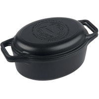 Olla Oval Hierro Esmaltado 5,7lt Tapa Doble Uso Victoria