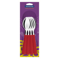 Juego 12 Cucharas De Mesa Tramontina New Kolor Rojo 23163/970