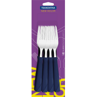 Juego 12 Tenedores De Mesa Tramontina New Kolor Azul 23162/910