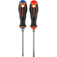 Juego 2 Destornilladores 3/16'' Comfortgrip Truper DUO-3/16X4B