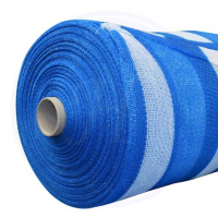 Malla Sombra 80 Rayada Azul Y Blanco Ancho 4mt