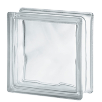 Ladrillo de Vidrio 19 x 19cm Nube - Clear Wave