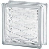 Ladrillo de Vidrio 19 x 19cm Rombo - Clear Lozenge