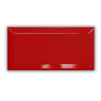 Cerámica Ladrillo Biselado 10x20cm Rojo Brillante TECNOGRES
