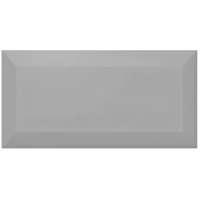 Cerámica Ladrillo Biselado 10x20cm Gris Brillante TECNOGRES