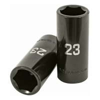 Truper D-7323-ml, Dado Largo Impacto De 23 Mm, 6 Puntas