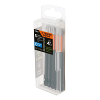 Estuche Con 5 Puntas De Cruz Ph2 De Impacto Largo 4'' Truper PUDE-1402I