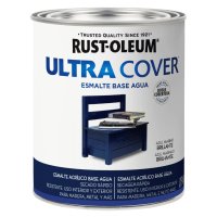 Esmalte Al Agua Azul Marino Brillante Ultra Cover Rust Oleum 946ml