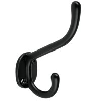 Gancho Percha Doble Vertical Negro Hermex PEPU-16