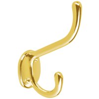 Gancho Percha Doble Vertical Dorado Hermex PEPU-11