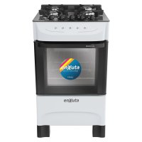 Cocina Supergas 4 Hornallas Blanca, Mesada de Vidrio y Termocupla Enxuta CENXV27543W