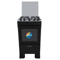 Cocina Supergas 4 Hornallas Negra con Termocupla y Grill Enxuta CENX27542NG-1