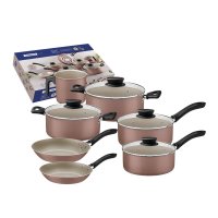 Batería de cocina Tramontina Linz 7 recipientes y 4 tapas Starflon Max 28299/306