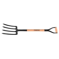 Pala 4 dientes soldados con mango de madera 74 cm Tramontina 77119/344