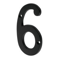 Número De Puerta ''6'' Bronce Negro Alto 4'' Hermex NUCH-6N