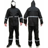 Equipo lluvia negro con reflectivo T:XXL "SLENDER" R004
