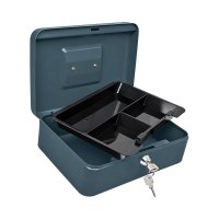 Caja caudales negra c/bandeja 90x250x180mm "HERMEX" CADI-25