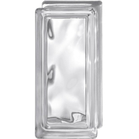 Medio Ladrillo de Vidrio 9x19cm Nube - Clear Wave