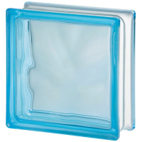 Ladrillo de Vidrio Nube Colores Tenues AZUR (Celeste)