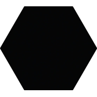 Cerámica Piso Pared Hexagonal 20x23cm Ceral Black Negro