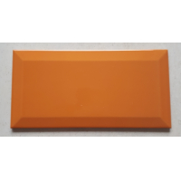 Cerámica Pared Ladrillo Biselado 10x20cm Naranja Brillante Ribesalbes