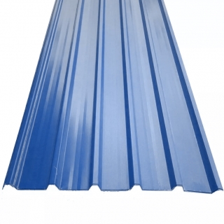 Chapa Trapezoidal Econopanel ARMCO Azul Calibre 26 Ancho 1m 