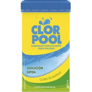 Pastillas Cloro Disolución Rápida Piscina Clorpool 1kg