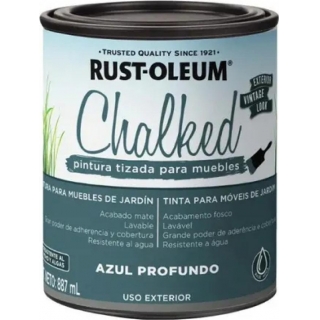 Pintura Tizada Exterior Chalked Rust Oleum Azul Profundo