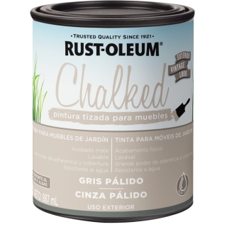 Pintura Tizada Exterior Chalked Rust Oleum Gris Pálido