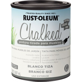 Pintura Tizada Exterior Chalked Rust Oleum Blanco Tiza