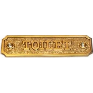 Cartel de Bronce para Baño Toilet Ab Brass SP10