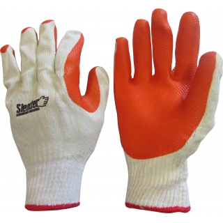 Guantes Trabajo Algodón Palma Goma Naranja Slender x12