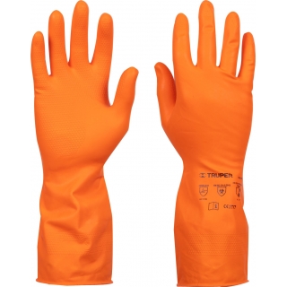 Guantes Limpieza Látex Natural Afelpado Truper GU-311